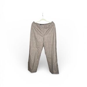 Signature women’s Plaid Dress Pants - Beige Brown